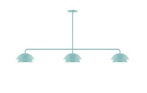 Nest 3-Light LED Linear Pendant in Sea Green | Montclair Light Works