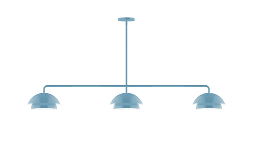 Nest 3-Light LED Linear Pendant in Light Blue | Montclair Light Works