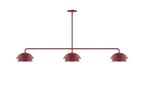 Nest 3-Light LED Linear Pendant in Barn Red | Montclair Light Works