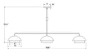 Nest 3-Light LED Linear Pendant in Moss Green | Montclair Light Works