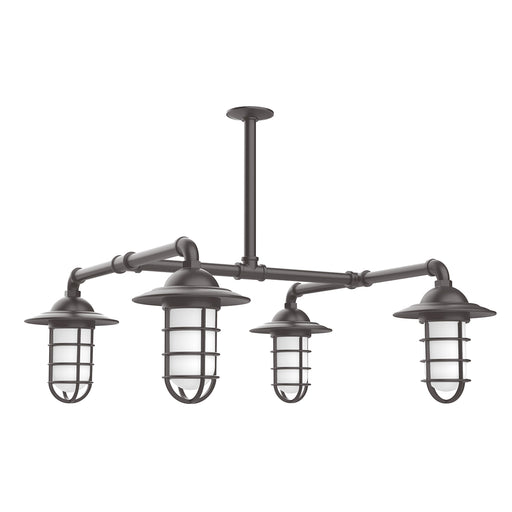 Vaportite 4-light Stem Hung Pendant Light in Bronze Matte | Montclair Light Works
