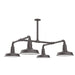 Warehouse 10" 4-light Stem Hung Pendant Light in Bronze Matte | Montclair Light Works