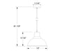 Cafe 14" pendant in Barn Red Line Drawing