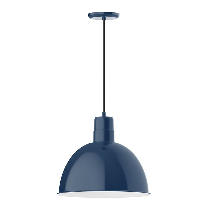 Deep Bowl 16" LED Pendant in Navy