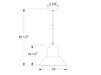 Prima 14" pendant in Slate Gray Line Drawing