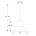 Prima 16" pendant in Slate Gray Line Drawing
