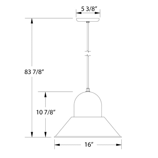 Prima 16" LED Pendant in Bronze Matte | Montclair Light Works