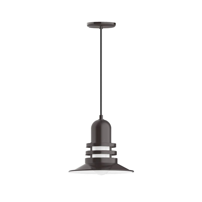 Atomic 12" LED Pendant Light in Architectural Bronze