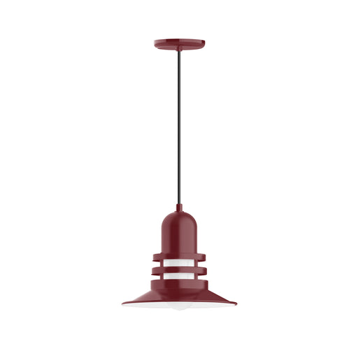 Atomic 12" pendant in Barn Red | Montclair Light Works