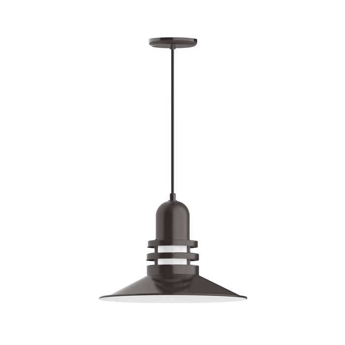 Atomic 16" LED Pendant Light in Architectural Bronze