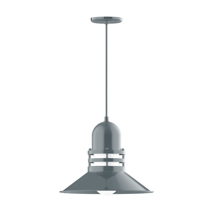 Atomic 16" LED Pendant Light in Slate Gray