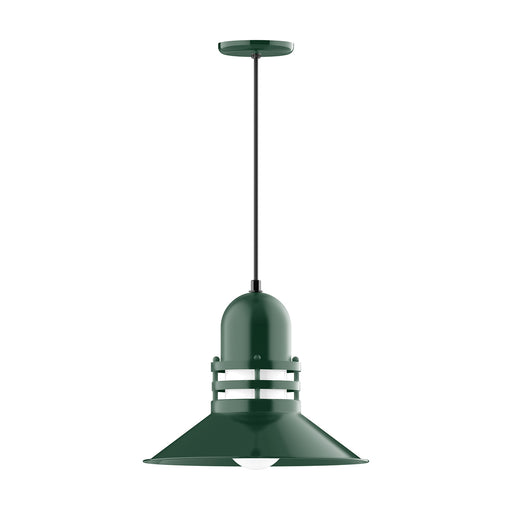 Atomic 16" pendant in Forest Green | Montclair Light Works