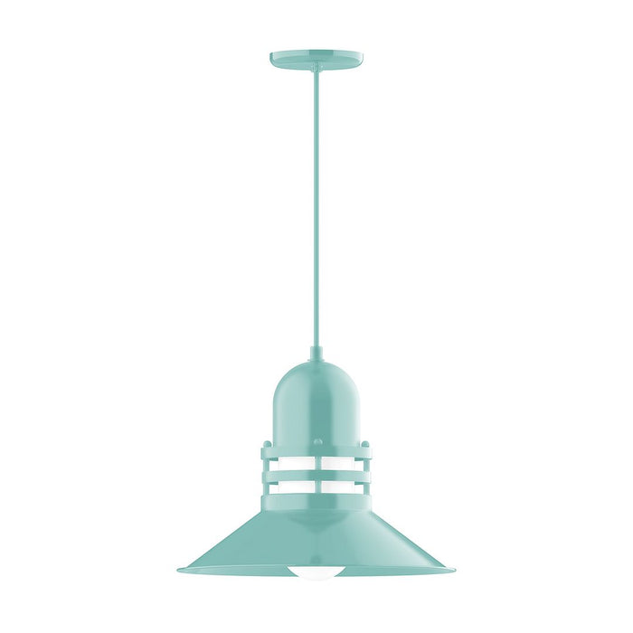 Atomic 16" LED Pendant Light in Sea Green