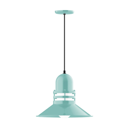 Atomic 16" pendant in Sea Green | Montclair Light Works