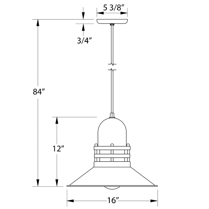 Atomic 16" pendant in Bright Yellow
