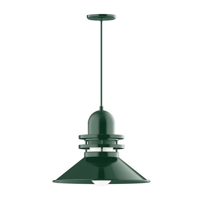 Atomic 18" LED Pendant Light in Forest Green