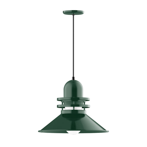 Atomic 18" pendant in Forest Green | Montclair Light Works
