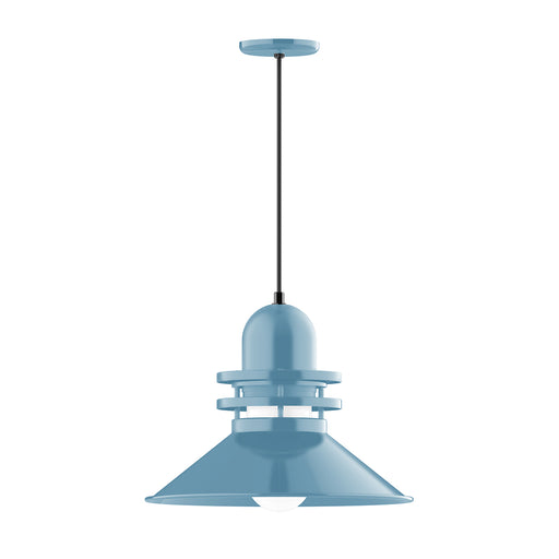 Atomic 18" pendant in Light Blue | Montclair Light Works