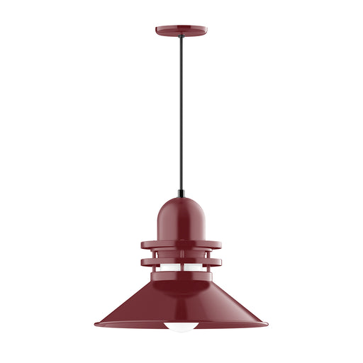 Atomic 18" pendant in Barn Red | Montclair Light Works
