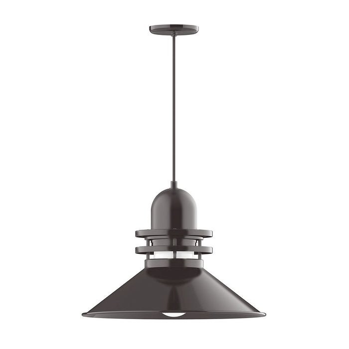 Atomic 20" LED Pendant Light in Architectural Bronze