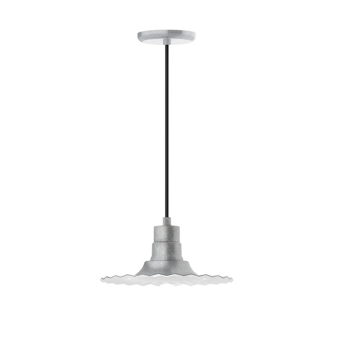 Radial 12" pendant in Painted Galvanized