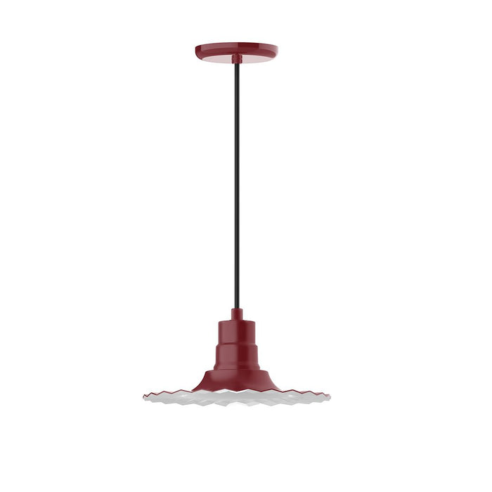 Radial 12" pendant in Barn Red
