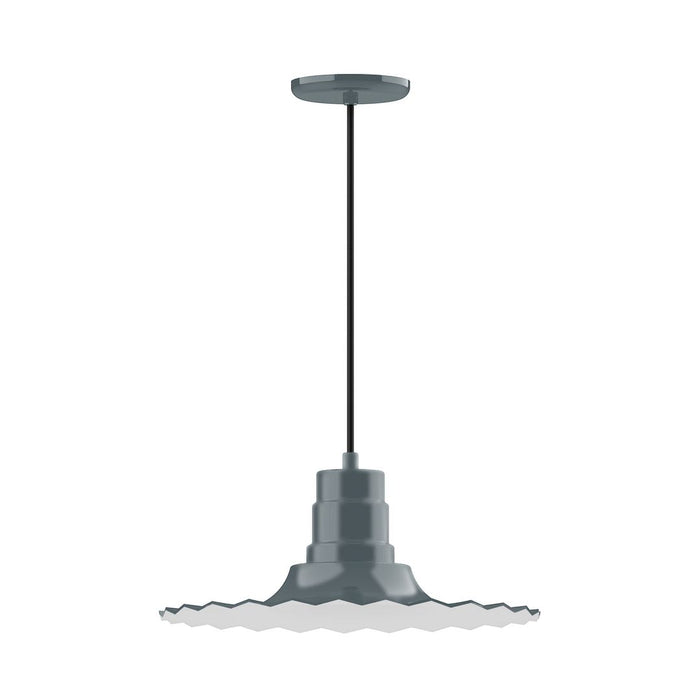 Radial 16" pendant in Slate Gray