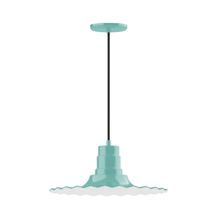 Radial 16" pendant in Sea Green