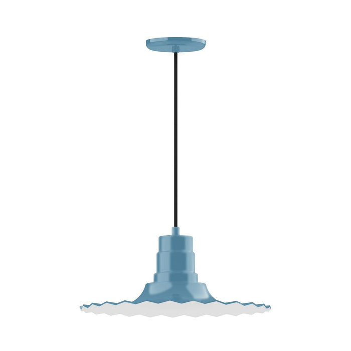 Radial 16" pendant in Light Blue