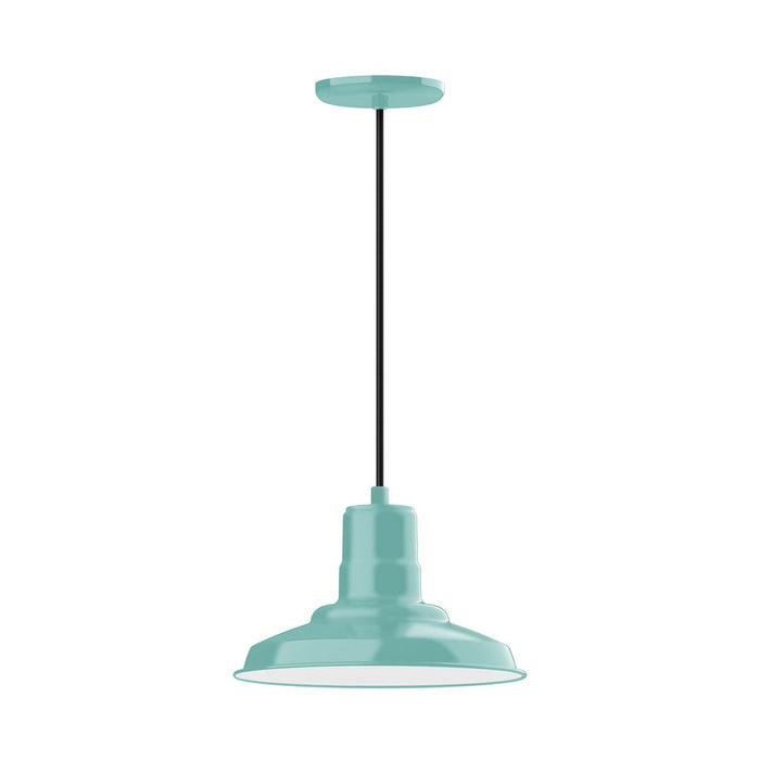 Warehouse 12" LED Pendant Light in Sea Green
