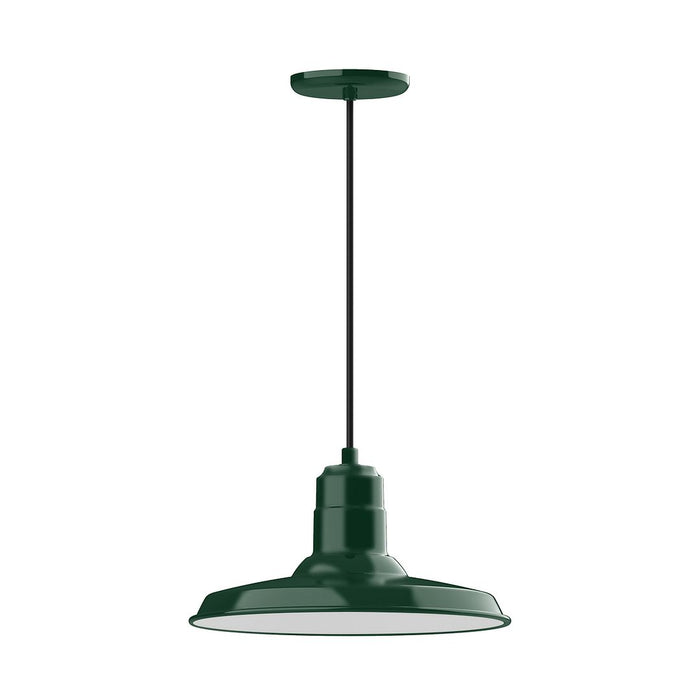 Warehouse 14" pendant in Forest Green