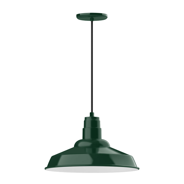 Warehouse 16" pendant in Forest Green | Montclair Light Works