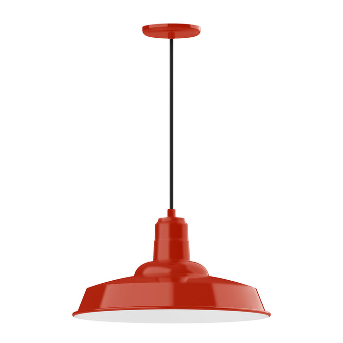 Warehouse 18" LED Pendant in Vermillion | Montclair Light Works