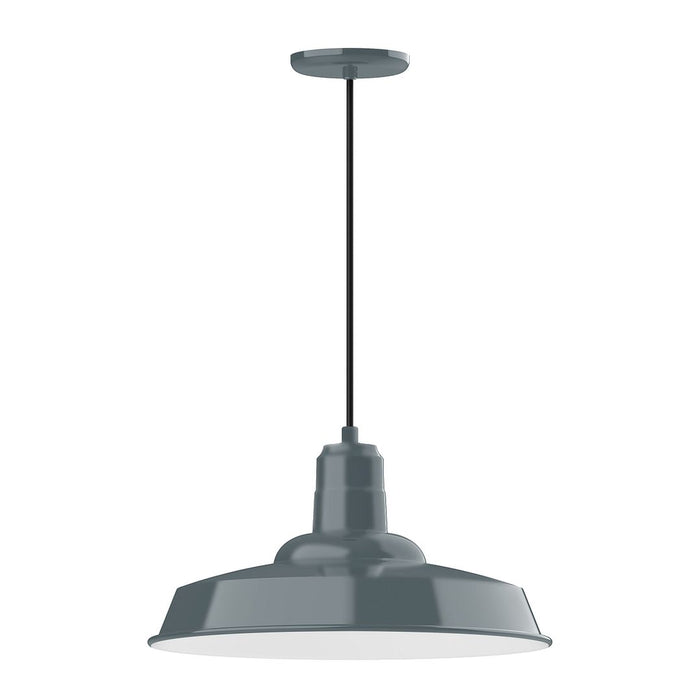 Warehouse 18" LED Pendant Light in Slate Gray