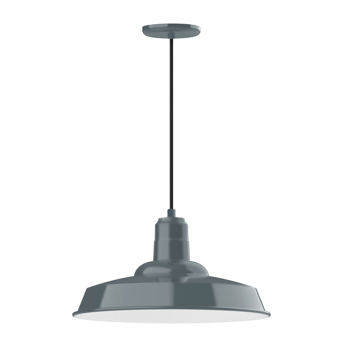 Warehouse 18" pendant in Slate Gray | Montclair Light Works