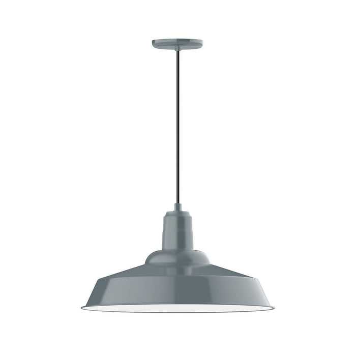 Warehouse 20" Pendant Light in Slate Gray