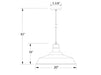 Warehouse 20" pendant in Painted Galvanized Line Drawing