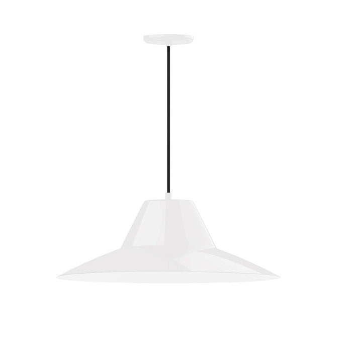 Xl Choices Angled Cap 24" Pendant Light in White with White Interior