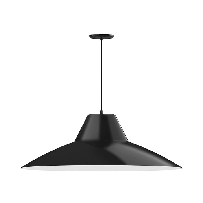Xl Choices Angled Cap 36" Pendant Light in Black with White Interior