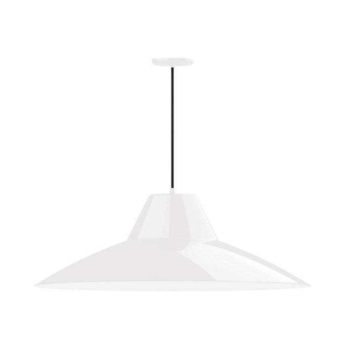 Xl Choices Angled Cap 36" LED Pendant Light in White with White Interior