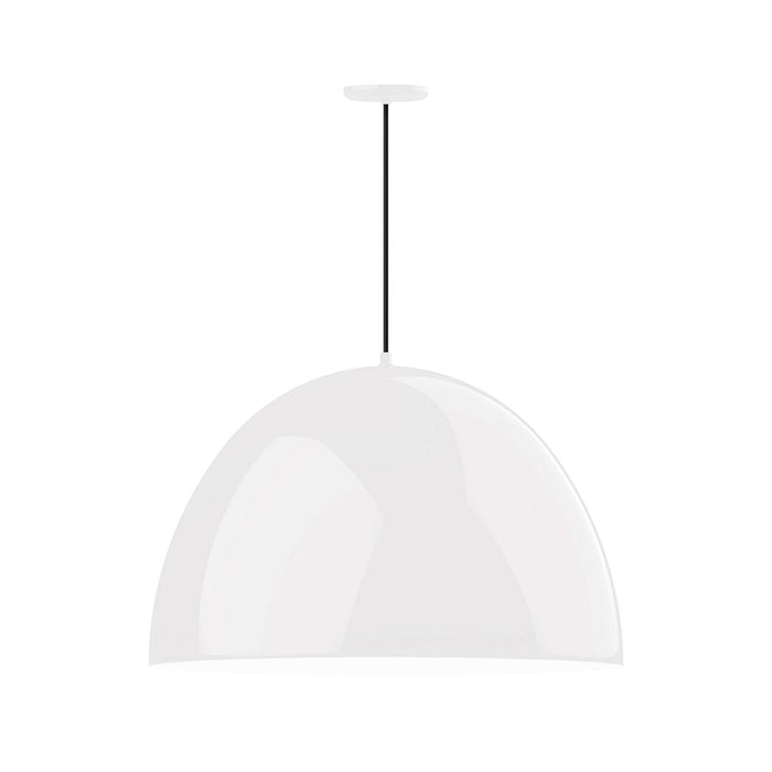 Xl Choices Deep Dome 30" Pendant Light in White with White Interior