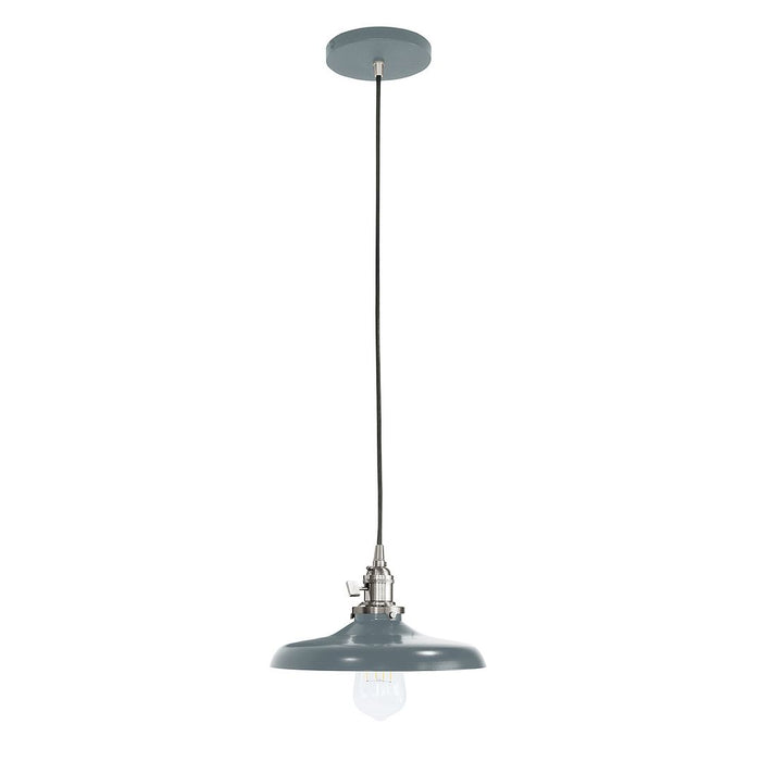 Uno Pendant Light in Slate Gray with Brushed Nickel