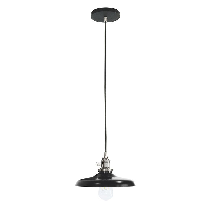 Uno Pendant Light in Black with Brushed Nickel