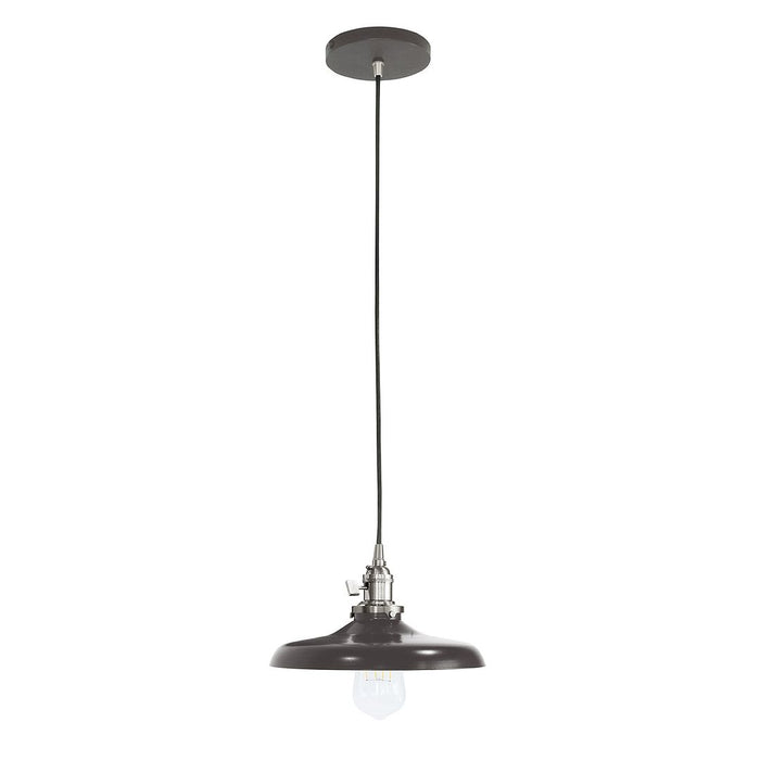 Uno 10" Pendant Light in Architectural Bronze with Brushed Nickel