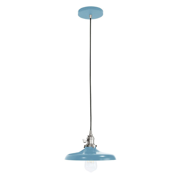 Uno Pendant Light in Light Blue with Brushed Nickel