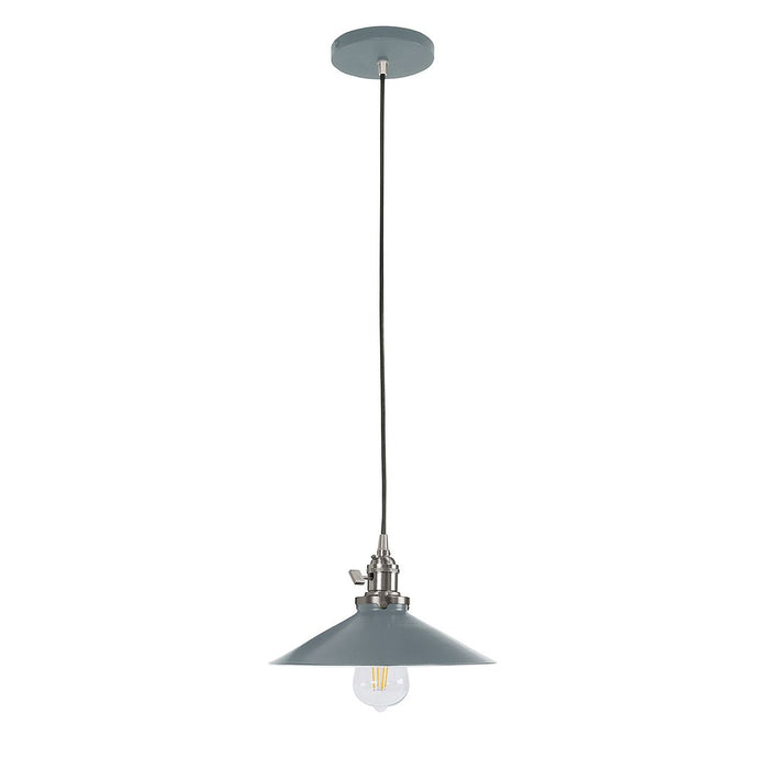 Uno Pendant Light in Slate Gray with Brushed Nickel