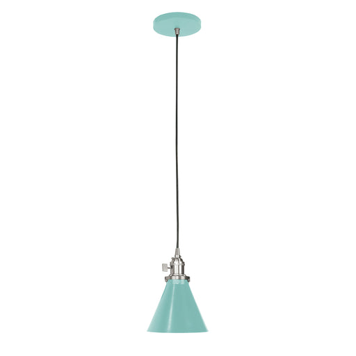 Uno Pendant in Sea Green with Brushed Nickel | Montclair Light Works