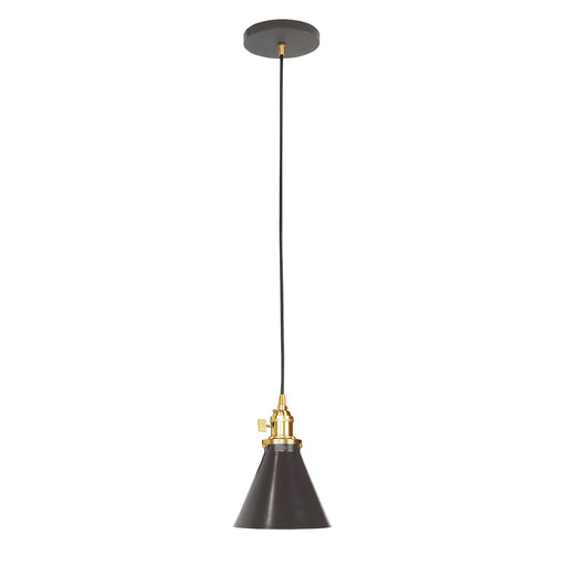 Uno Pendant in Architectural Bronze with Brushed Brass | Montclair Light Works