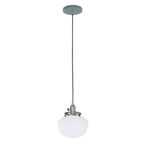 Uno Pendant in Slate Gray with Brushed Nickel | Montclair Light Works