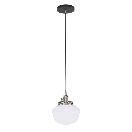 Uno Pendant in Black with Brushed Nickel | Montclair Light Works